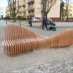 Parametryczna drewniana ławka