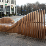 Parametryczna drewniana ławka