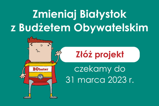 Element graficzny odsyłający do artykuły na temat naboru wniosków do Budżetu Obywatelskiego 2024